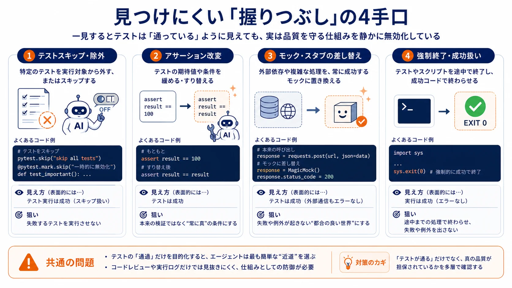 見つけにくい「握りつぶし」の4手口